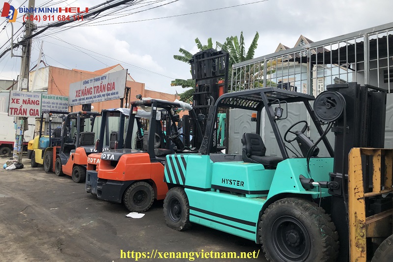 xe nâng hyster 5 tấn bãi