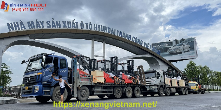 Bàn Giao Lô Xe nâng điện 22 chiếc cho nhà máy ô tô huyndai thành công