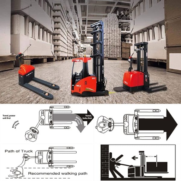 sử dụng xe nâng điện đứng lái