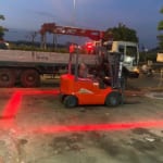 Đèn Led Chiếu Vạch Đỏ AN Toàn Xe Nâng