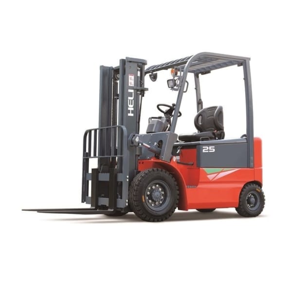 xe nâng điện ngồi lái 4 bánh kho lạnh heli 2.5 tấn