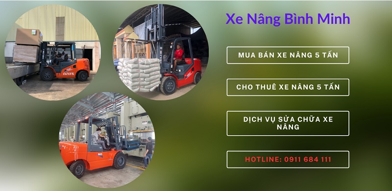 cho thuê xe nâng 5 tấn heli mới