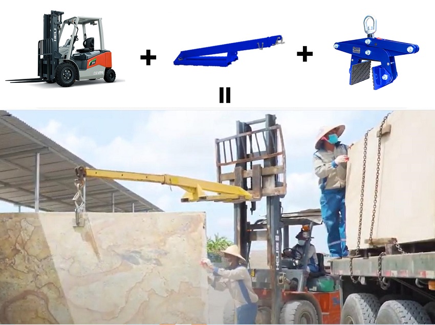 Cấu Tạo Xe Nâng Kẹp Đá HELI