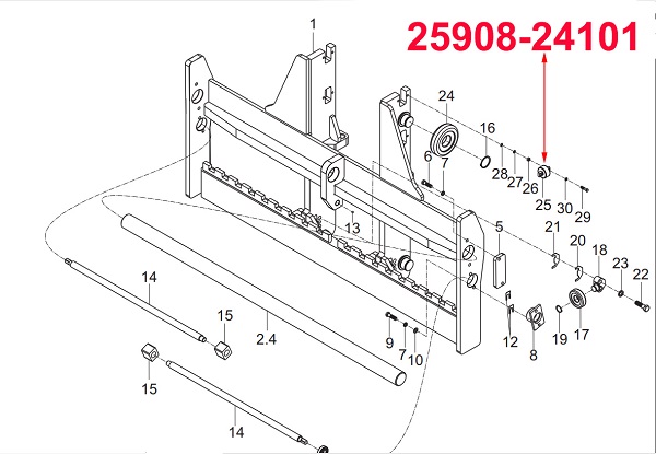 Vị Trí Lắp Đặt Bạc Đạn Khung Nâng 25908-24101
