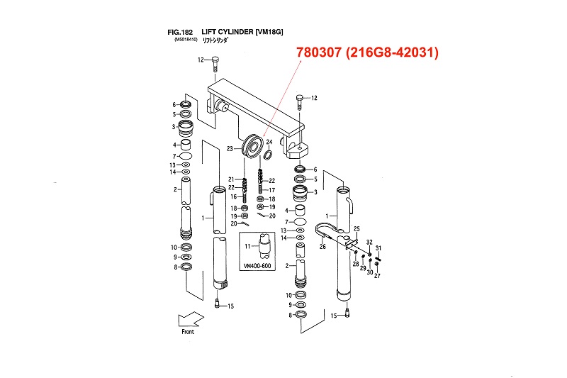 Vị Trí Lắp Đặt Vòng Bi Xích 780307 (216G8-42031)