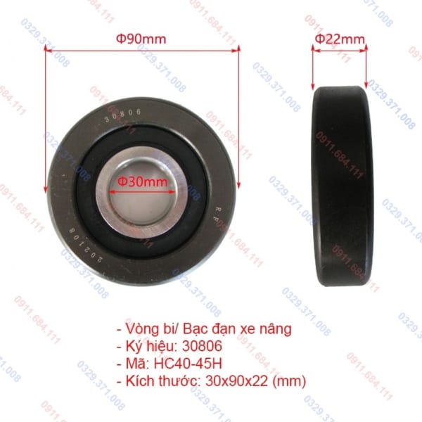 Bạc Đạn Khung Nâng 30806