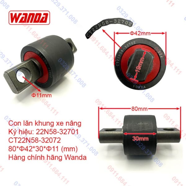 Bạc đạn xe nâng 22N58-32071 Wanda