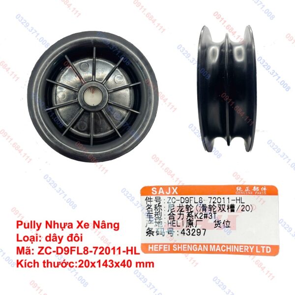 Pully Nhựa Xe Nâng 20x143x40
